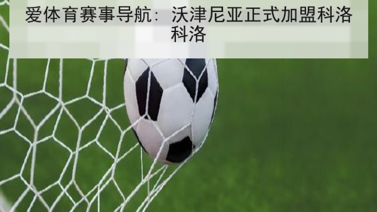 爱体育赛事导航: 沃津尼亚正式加盟科洛科洛